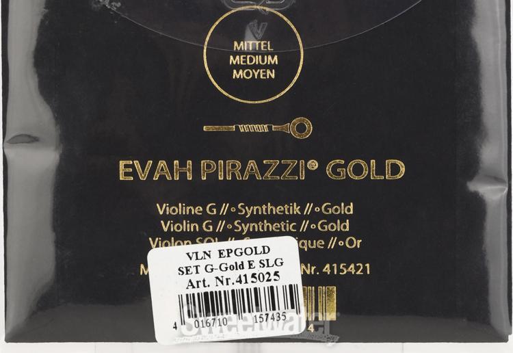 Pirastro Evah Pirazzi Gold Series Violin String Set 4/4 Size, Loop
