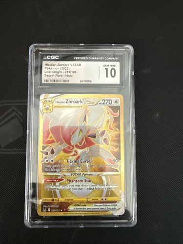Hisuian Zoroark VSTAR (Secret) 213/196 Swsh11: Lost Origin Holo