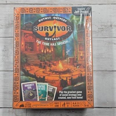 Exploding Kittens Survivor Card Game Social Strategy Jeff Probst