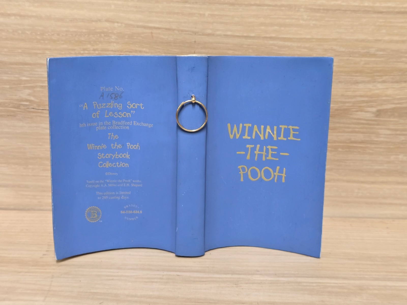 Set of 5 Winnie the Pooh Numbered Bradford Exchange "Book"  Wall Hangers