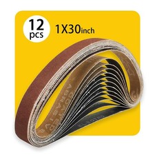 1 x 30 Inch Assorted Sanding Belts  Premium Aluminum Oxide Sanding Belt Asso...