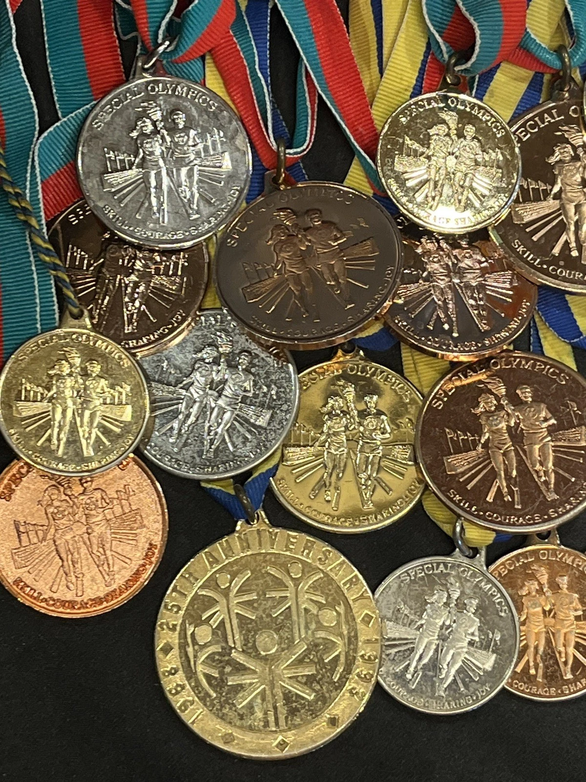 Lot Of 99 Special Olympics Gold Silver Bronze Metal Medal Medallion Awards  image 6