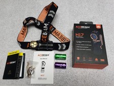 Acebeam H17 Headlamp, 2000 Lumen, 3X Samsung LH351D LEDs + 2 x Vapcell 18350