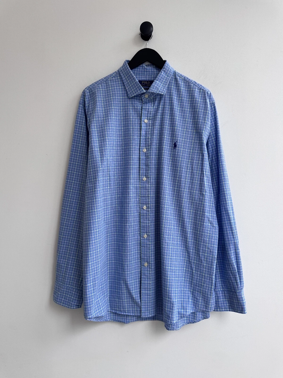 Polo Ralph Lauren Button Up Blue Check Shirt XXL men's