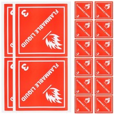  20 Pcs Flammable Liquid Symbol Decal Bottle Labels Stickers Safety