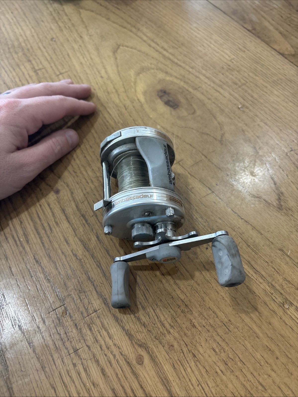 Abu Garcia Ambassadeur 6500 C3 Casting RH Silver Good Used C