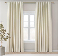84 inch Long, Pinch Pleated 100 Blackout Curtains, Luxury Linen Curtain Drapes