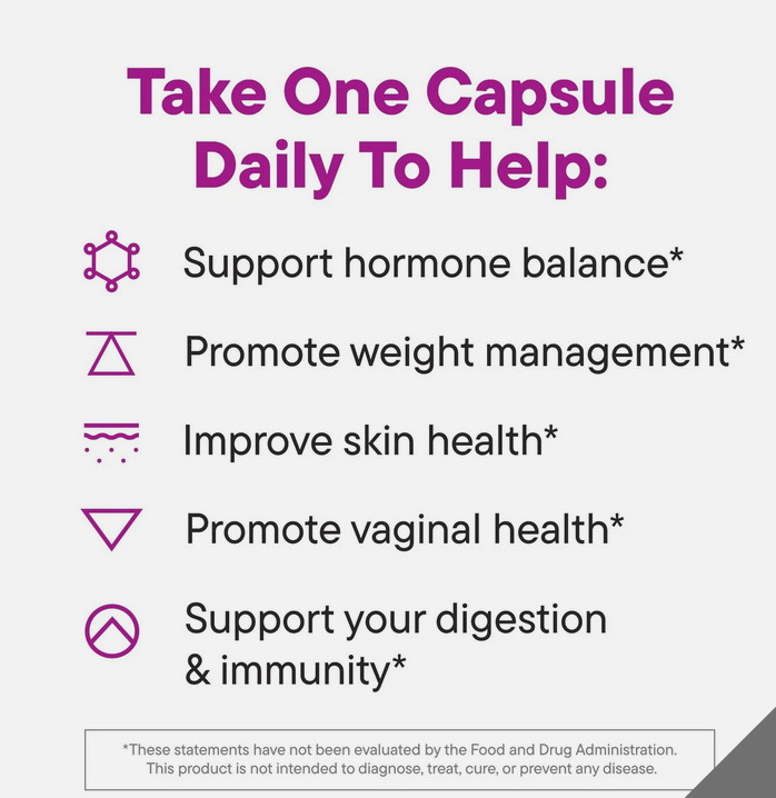 Daily Hormone Balance Probiotic for Women | Capsules for Gut Health, Vaginal ... thumbnail 3