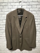 Brooks Brothers, Men 46L, Brown Plaid 100 Worsted Wool Blazer/Jacket/Sports Coat