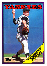 Tommy John 1988 Topps #611 New York Yankees Baseball card