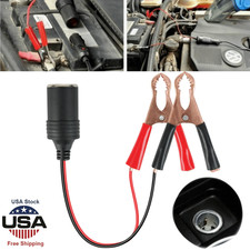 12V Car Battery Alligator Clamp Cable Clip Lot Cigarette Lighter Adapter Socket