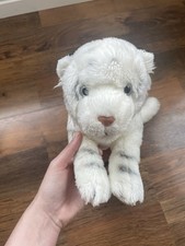 VTG Toys R Us White Tiger Animal Alley Plush Bean Stuffed Cat