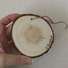 Hand Painted Wood Ornament Round Hanging Holiday House Scene Contemporary Decor — photo 4