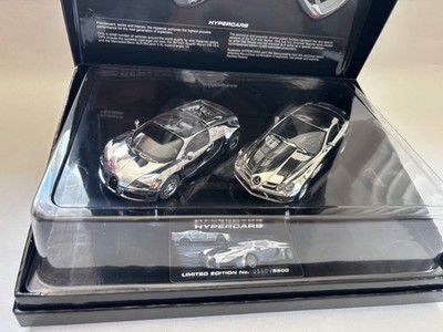 Scalextric  3169A Chromed Bugatti Veyron Vs Mercedes SLR Limited Slotcar OVP