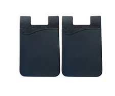 Universal Phone Wallet Stick-On – Multi-Purpose Silicone Card Holder,Black 2Pcs