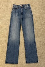 MOTHER woman's medium wash fan favorite The kick it denim jeans, SZ 27, BNWT 
