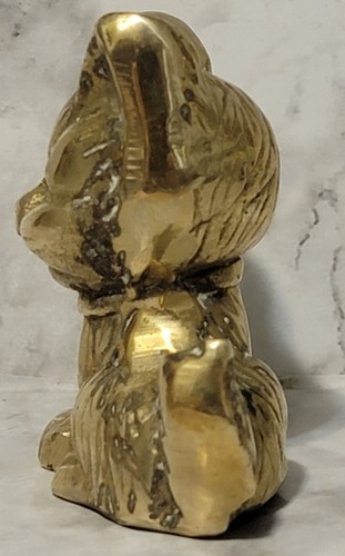 A.A. Importing Co. Solid Brass Sitting Kitten Figurine Pre-Owned Paperweight - Picture 4 of 6