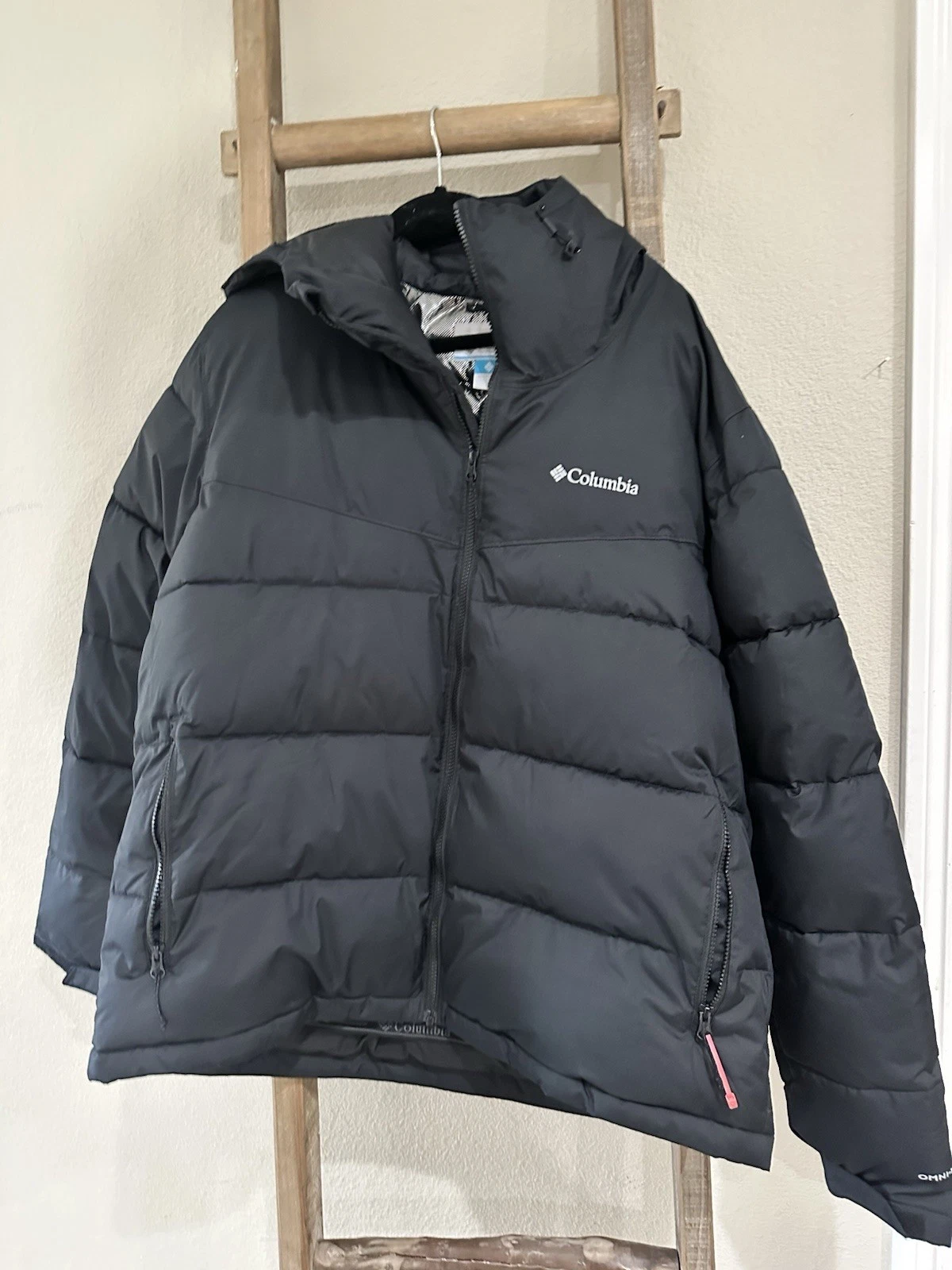 Columbia Mens Iceline Ridge Ski Snow Sport Omni-Heat Puffer Jacket Black XL