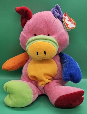 2005 Ty Baby Little Piggy Colorful Pig Love To Baby Plush New Dmg Hang Tag