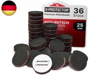 X-Protector Antirutsch Pads 36 StüCk 25 Mm - Antirutsch Gummi Selbstklebend – Pr