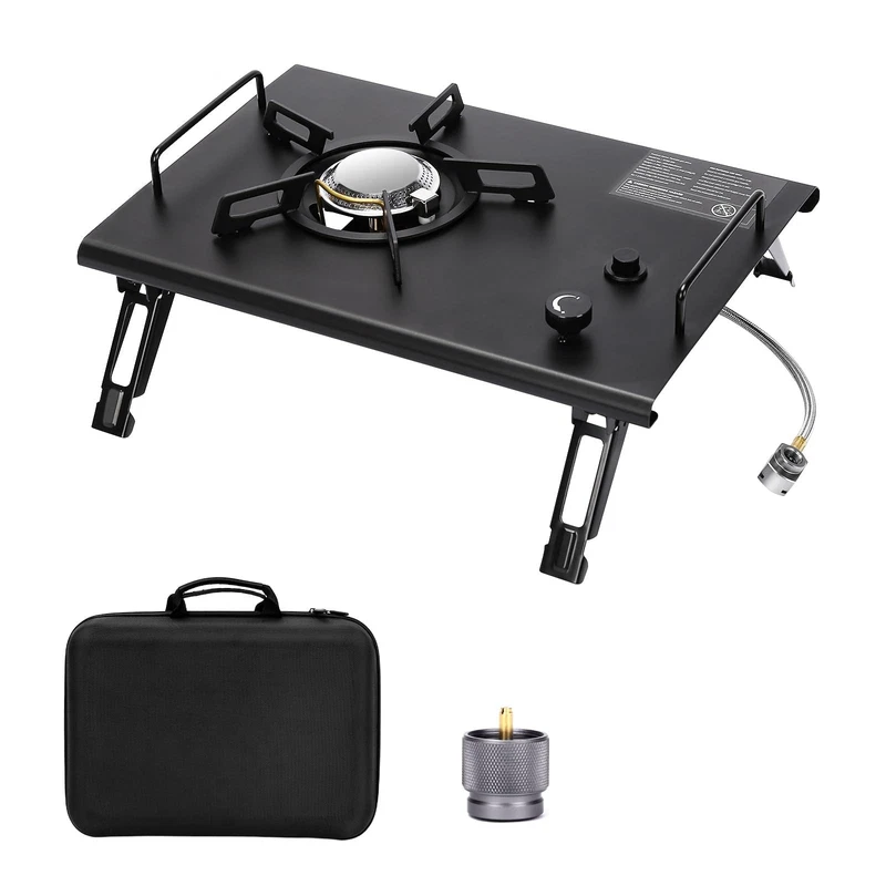 Portable Isobutane Camping Stove with Carry Bag