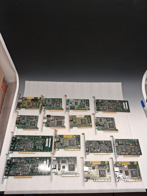Lot of 16 PCI Expansion Cards – Mixed Vintage Networking & Controller Cards