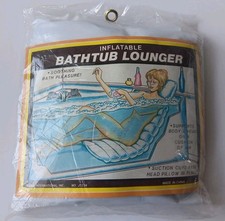 VTG Inflatable Bathtub Lounger Pillow Jobar International Vintage NOS JT224