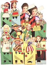 1930s Luck Strike Cigarette Die Cut Bridge Favors Tally Card Place Card LOT 12