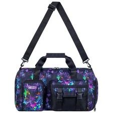 Girls Travel Duffle Bag for Girls 18 Inch, Water-Resistant Sports Bag with Se...