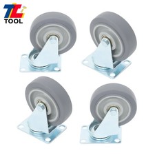 4 Pack 1200 Lbs 4 Inch Swivel Caster Wheels Heavy Duty With Diagonal Bar Grey