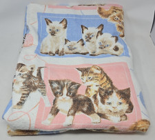 Vintage Charles D Owen "Cozy Kitten" Kitty Blanket USA Made
