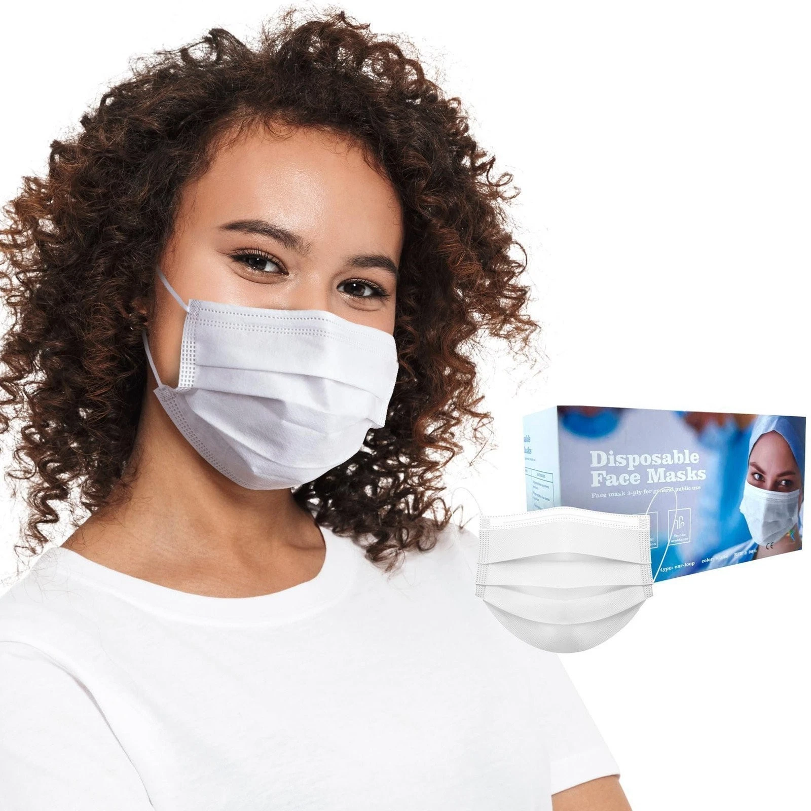 White Disposable Face Masks 3-Ply Polypropylene 2500 Count One Size
Opens in a new window or tab