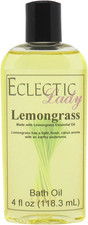 Lemongrass Bath Oil - Scented Body Oil - Relaxing  Moisturizing Bathing Oil