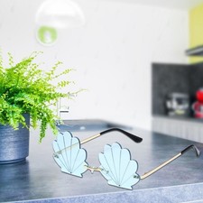 Elegant Rimless Shell Sunglasses Eyewears for Women Parties and Special Occasion