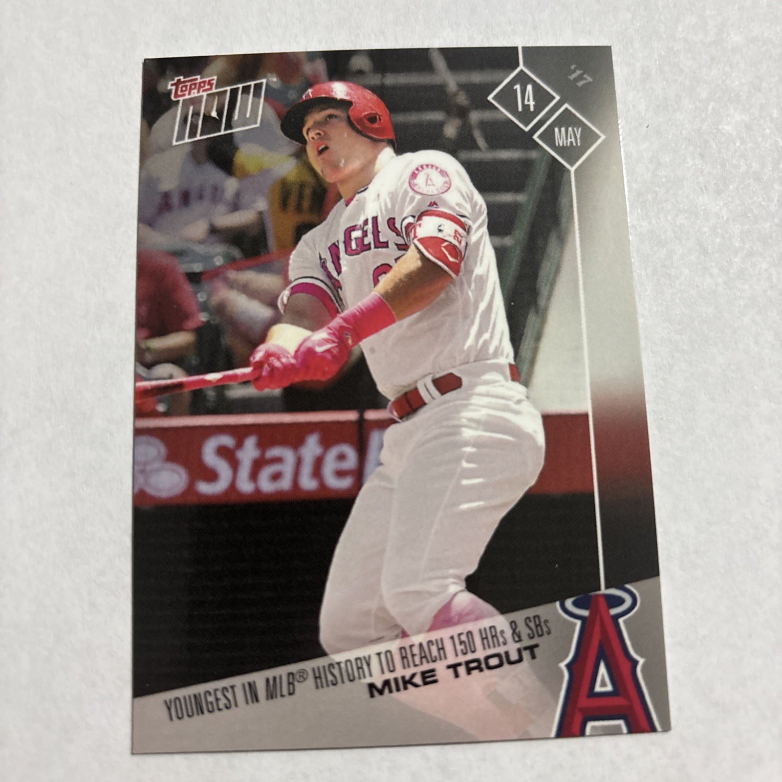2017 Topps Now Mike Trout #146 /1222 Los Angeles Angels Baseball Card
