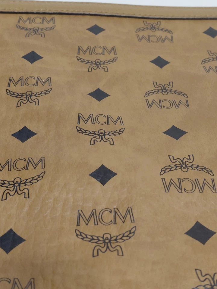 MCM Marrón Vissetos Muñequera Bolso sin asas/Bolso de hombro Bolso Cartera Hecho en Corea Foto 3 de 4