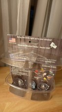Bird Window Feeder Acrylic 1/2lb Seed Fruit Suet Observe Fun Kids Learn Nature