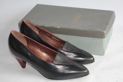 BALLY Escarpins cuir noir T36 vintage (55982) - Photo 1/4