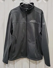 The North Face Men's Jacket L FUJIFILM LOGO Charcoal Grey Windwall Soft Shell