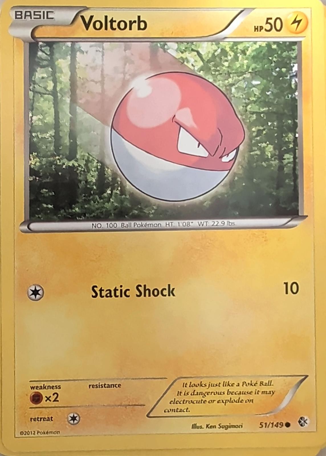 Voltorb 51/149 Common Boundaries Crossed Pokemon Lightly Played