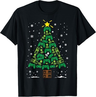 The Holiday Family Christmas Tree Gift Video Game Lover Family Matching T-Shirt