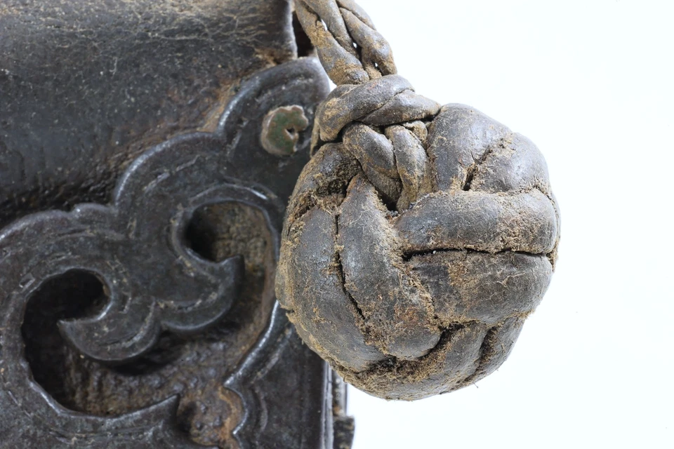 Antique Tibetan Mechak (Chuckmuck) Flint & Steel Fire Pouch, 19th–20th C. - Image 4 of 4