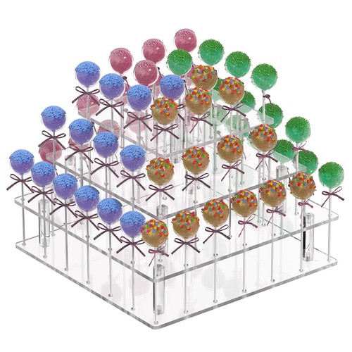 Acrylic Cake Pop Display Stand,Acrylic Lollipop Holder,3 Tier,for Displaying ...