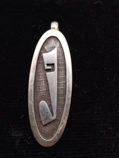 Vintage Hopi Pendant Sterling Silver Overlay VIRGIL THOMAS & Hopicrafts  Guild