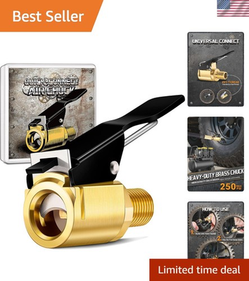#ad Quick Connect Air Chuck Locking Tire Inflator for Easy Inflation $18.99