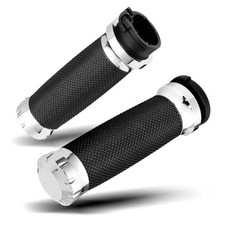 1inch Handlebar Grips, Cable Throttle Control Hand Grips Fit for Harley Chrome