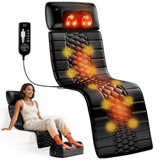 Full Body Massage Mat with Heat 10Vibration Massage Nodes Adjustable Head Pillow