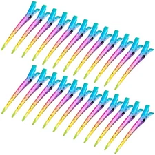 24 Packs Duck Bill Clips, Bantoye 3.35 24 Count (Pack of 1), Gradient Rainbow 