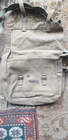 VINTAGE MILITARY CANVAS SHOULDER BAG / SATCHEL – KHAKI – STENCILLED – WW2 ERA