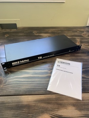 MIDI Solutions T8 8-Output MIDI Thru Rack Mount MIDI Interface, MIDI DIN, Studio